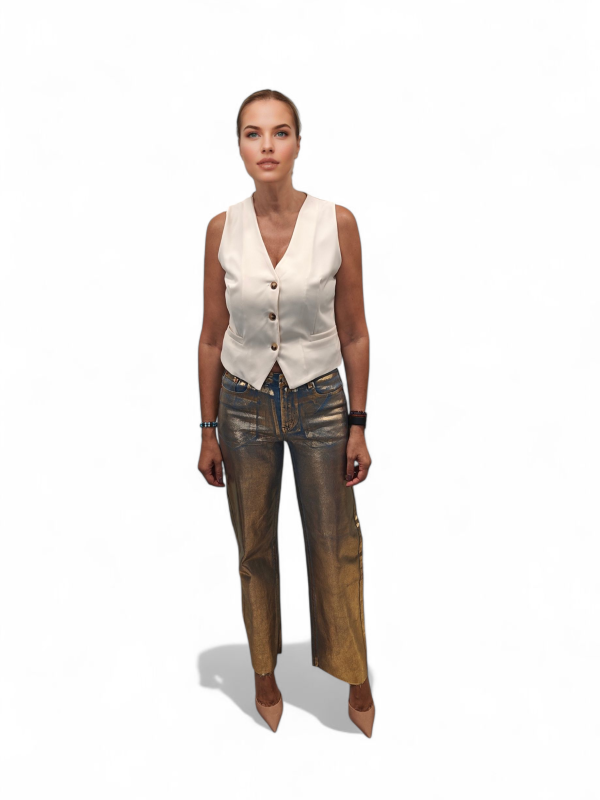 Denim χρυσό,ίσια γραμμή