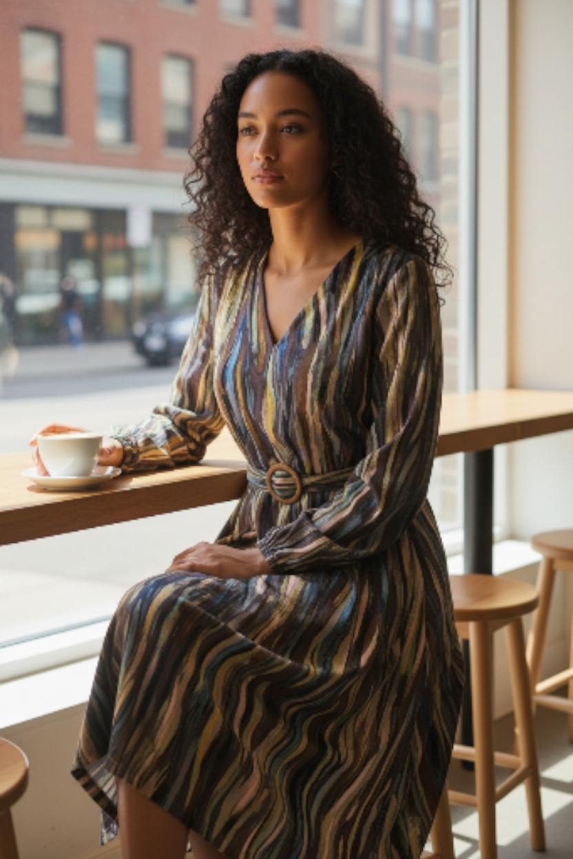 φόρεμα σίλκυ εμπριμέ